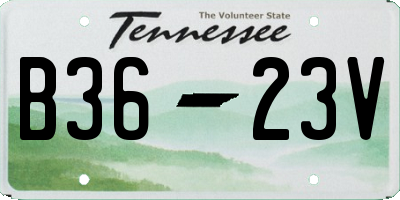 TN license plate B3623V