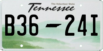 TN license plate B3624I