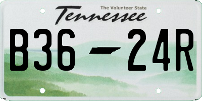 TN license plate B3624R