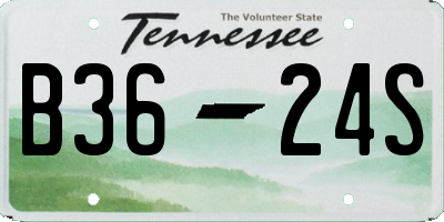 TN license plate B3624S