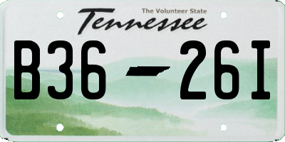 TN license plate B3626I