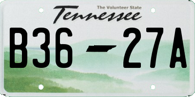 TN license plate B3627A