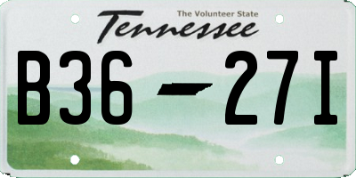 TN license plate B3627I