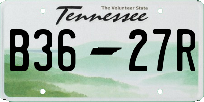TN license plate B3627R
