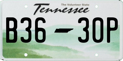 TN license plate B3630P
