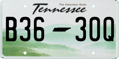 TN license plate B3630Q