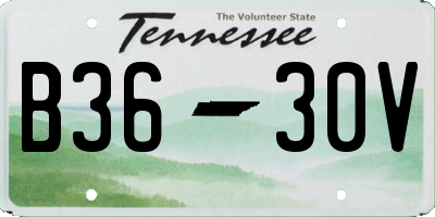 TN license plate B3630V