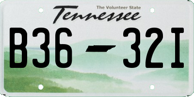 TN license plate B3632I