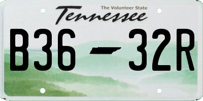 TN license plate B3632R