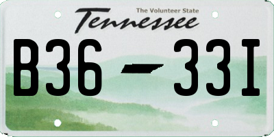 TN license plate B3633I