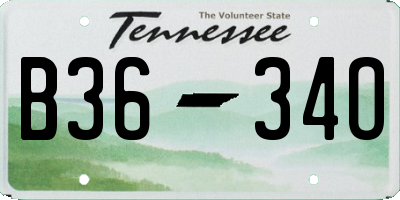 TN license plate B3634O
