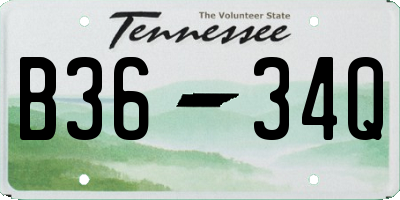 TN license plate B3634Q