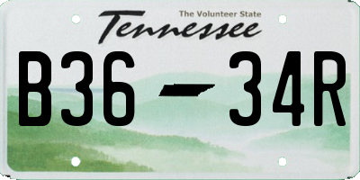 TN license plate B3634R