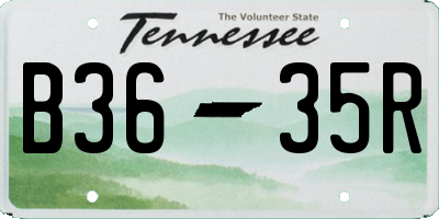 TN license plate B3635R