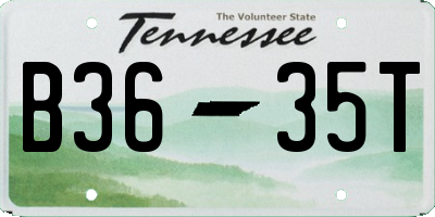TN license plate B3635T