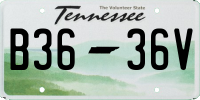 TN license plate B3636V