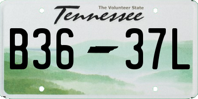 TN license plate B3637L