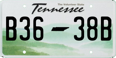 TN license plate B3638B