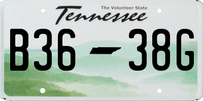 TN license plate B3638G