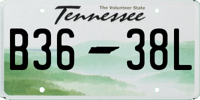 TN license plate B3638L