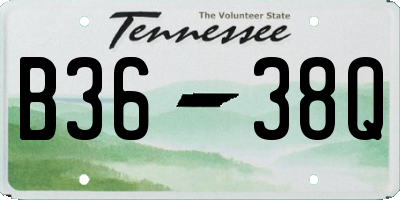 TN license plate B3638Q