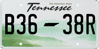 TN license plate B3638R