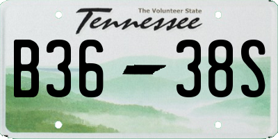 TN license plate B3638S