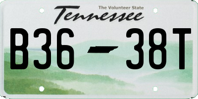 TN license plate B3638T