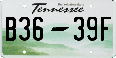 TN license plate B3639F