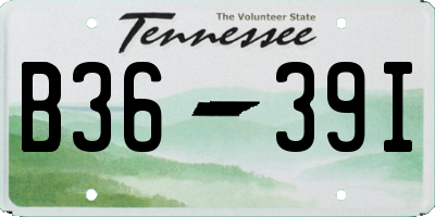 TN license plate B3639I