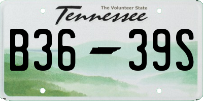 TN license plate B3639S
