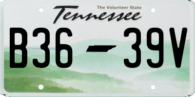 TN license plate B3639V