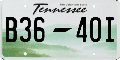 TN license plate B3640I