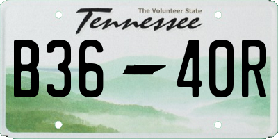 TN license plate B3640R