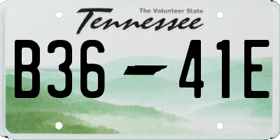 TN license plate B3641E