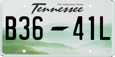 TN license plate B3641L