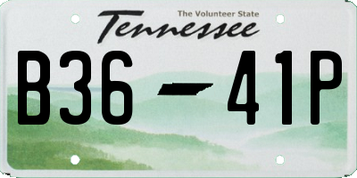 TN license plate B3641P