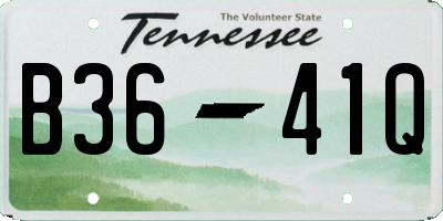 TN license plate B3641Q