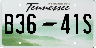 TN license plate B3641S