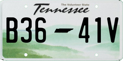 TN license plate B3641V