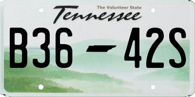 TN license plate B3642S