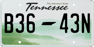 TN license plate B3643N
