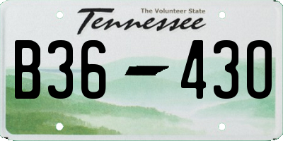 TN license plate B3643O