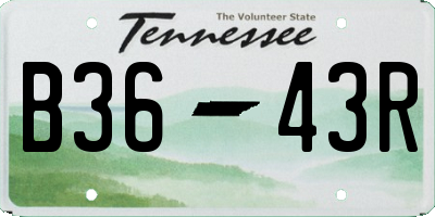 TN license plate B3643R