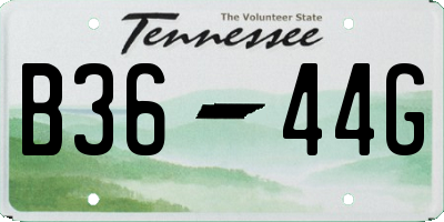 TN license plate B3644G