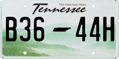 TN license plate B3644H