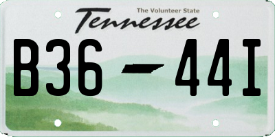 TN license plate B3644I