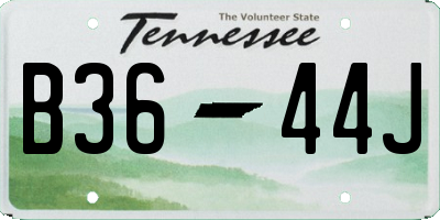 TN license plate B3644J