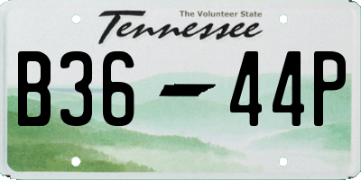 TN license plate B3644P