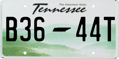 TN license plate B3644T